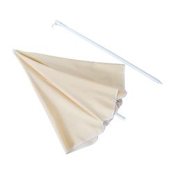 roba Parasolset, parasol met metalen frame in beige, bevestigingslijst grijs gelakt