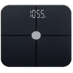 ADLER Pèse-personne intelligente, noire, 12 paramètres de santé, capacité de 180 kg