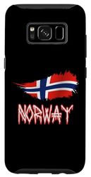 Carcasa para Galaxy S8 Diseño de bandera de estilo nórdico antiguo de Noruega