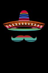 Notizbuch A5 kariert mit Softcover Design: Sombrero Mexicano Cinco de Mayo Mexiko Party Mexican: 120 karierte DIN A5 Seiten