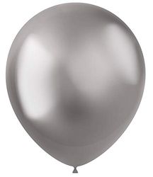 Folat - Ballonnen Intense Silver 33cm - 10 stuks