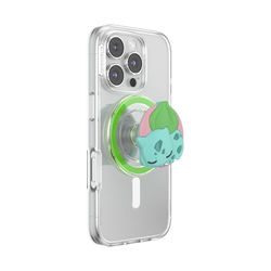 PopSockets PopOut Sleepy Bulbasaur - Impugnatura magnetica per telefono MagSafe, cavalletto a mani libere, compatibile con ricarica wireless