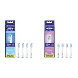 Oral-B Pulsonic Clean - Testine di ricambio per spazzolino da denti acustico, confezione da 4 & Pulsonic - Set di 4 spazzolini morbidi, per spazzolini da denti sonici, 4 pezzi