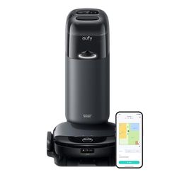 eufy Omni S1,Robot Vacuum Cleaner with Mop, 8000 Pa Powerful Suction, All-in-One Station, Smart Obstacle Avoidance, Lift Mop, Wi-Fi, App, Alexa, Corner-to-Edge Deep Cleaning