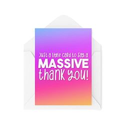 Funny Novelty Greeting Cards | Just A Little Card To Say A Massive Thank You | Colleague Birthday Office Valentines Thank You | CBH1180
