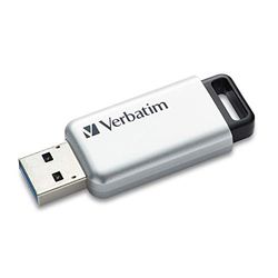 VERBATIM Clé USB Store 'n' Go Secure Pro I USB-3.2 Gen 1 I 64 Go I clé USB avec protection par mot de passe I clé USB-3 avec cryptage I stockage externe pour ordinateur portable... I argent