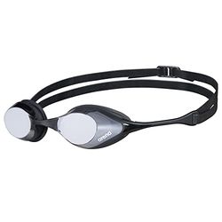 ARENA Cobra Swipe Mirror Zwembril, uniseks, volwassenen, zilver-zwart, eenheidsmaat