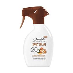 Omia - Spray Solare Protettivo SPF20 Viso e Corpo con Olio di Argan del Marocco, Protezione Solare Bassa, Per Pelli Moderatamente Scure e Olivastre, Flacone da 200 ml
