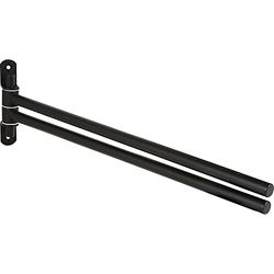 Technik Team Bulon - Toallero de pared con 2 brazos, orientable, acero negro mate