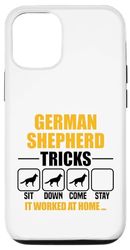 Custodia per iPhone 14 Pastore tedesco trucchi cani divertenti