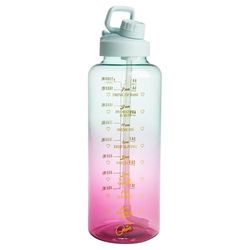 FACKELMANN Paris Hilton Gourde de motivation de 1,8 l en rose/bleu – Dictons inspirants, anti-fuite, idéale pour le sport et la vie quotidienne, plastique, 115 x 10 x 32 mm
