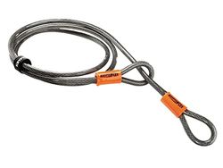 Kryptonite Kryptoflex Cabo de segurança, cor prateada/laranja - 213 cm, Ø 10 mm