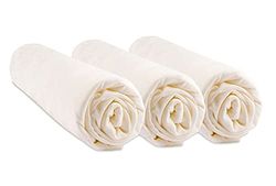 Easy Dort Hoeslaken voor babybed, 60 x 120 cm, bamboe, kleur ecru