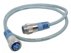 MINI DOUBLE-ENDED CORDSET - M TO F - 1M (BLUE)