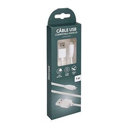 ITENSE - Snellaadkabel, micro-USB, compatibel met Android, lengte: 1 m, vermogen: 10,5 W, zeer robuust, uitgangsstroom: DC 5 V/2100 mAh, versterkte eindstukken voor een betere duurzaamheid