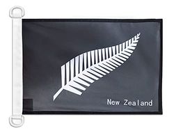 AZ FLAG Nautisk flagga Nya Zeeland ormbunkar 45 x 30 cm - Neo-Zeelands båtflagga - All Black 30 x 45 cm