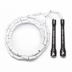 EliteSRS, Do Hard Things Kralen Springtouw, Wit met Zwarte Handvatten, 10 Voet