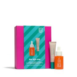 3INA MAKEUP - The Skin One Kit - Kit de Cuidado Facial para Rutina de Mañana - The Vit C Orange Serum + The Cool Eyes Cream + Set de Skincare - Vitamina C & Cafeína - Vegan - Cruelty Free