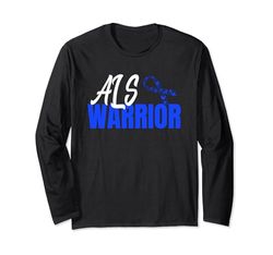 ALS Warrior - Use Esclerosis lateral amiotrófica con cinta azul Manga Larga
