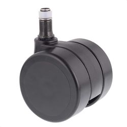 WAGNER 01011861 - Ruedas giratorias para silla de oficina, diseño duro, diámetro de 60 mm, altura de construcción 65 mm, freno intervalo, pasador de 11 x 20 mm, capacidad de carga de 50 kg