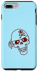 Chapeau de Pirate Squelette Halloween Foulard drôle Bande dessinée Coque pour iPhone 7 Plus/8 Plus