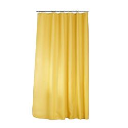 Douceur d'Intérieur, Rideau de Douche avec Crochets (180 x 200 cm) Quartz Miel, Jacquard