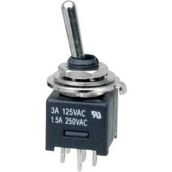 Interruptor de palanca 2 x On/On SCI MTE202A1 250 V/AC 3 A de enganche 1 pc(s)