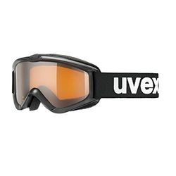 uvex speedy pro - masque de ski pour enfants - à contraste accentué - champ de vision élargi et anti-buée - black/lasergold - one size