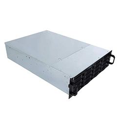 Unykach Box Rack 19" 3U Hot Swap (sostituzione di alloggiamenti a caldo) HSW4416 ATX, 16 alloggiamenti per dischi da 3,5″ o 2,5", 4 ventole da 80 mm, 2 da 60 mm, 1 USB 2.0 e 1 USB 3.0
