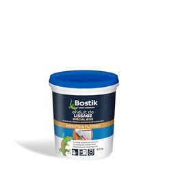 Bostik Enduit de Lissage en Pâte, Prêt à l'Emploi, Application Facile, Usage Intérieur, Pot de 1.5kg, Blanc