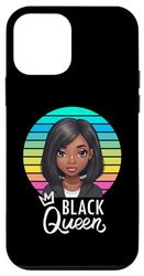 Coque pour iPhone 12 mini Melanine Black Queen Girl Magic Girls Mois de l'histoire des Noirs