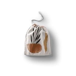 Bonamaison Printed Cotton Produce Bag with Drawstring, Reusable Grocery Bag, Biodegradable Eco-Friendly Bags, Travel Pouch, Sachet Bags, Shopping Bag, Eco Friendly, Foldable, Size: 12x15 Cm