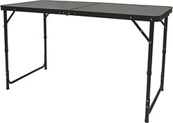 C.A.O. - Table Double en Cadre Aluminium/Plateau Fibre de Bois (MDF) - Couleur Noire - Longueur 120 cm - Largeur 60 cm - Hauteur Réglable 55 ou 68 cm