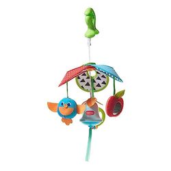 Tiny Love Pack & Go Carrillón em forma de sino e chocalhos, brinquedos bebé para carrinho com gancho universal, Meadow Days