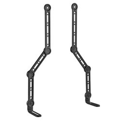 Maclean MC-335 Soporte Universal para Barra de Sonido hasta 15 kg | para Pantallas hasta 49" | Soporte de Altavoz Montaje en Pantalla Debajo o Encima | Brazos Ajustables | Compatible con VESA