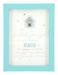 Depesche 11626-001 Fotolijst met compliment, decoratieve lijst met mooie spreuk, ca. 12 x 9 x 1, kleine attentie, turquoise, 11 x 9 x 1,9 cm