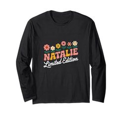 Natalie - Fiori in edizione limitata con nome personalizzato moglie nonna Maglia a Manica