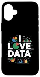 I Love Data Grafici Grafici Analytics Custodia per iPhone 16 Plus