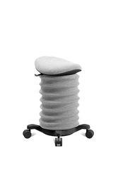 TOPSTAR Sitness Tabouret de Bureau Ergonomique 4D avec roulettes certifié EGR Noir/Gris Hauteur réglable Renforce Le Dos Soulage Les disques intervertébraux