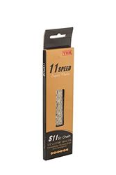YABAN C0C052, Catene 11V. YBN S11S2 Gray 128 Maglie in Box Unisex-Adult, Silver