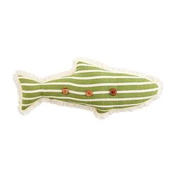 Mud Pie, Almohada de Lago con Forma de pez Verde, 24 x 10 Pulgadas, 21 x 10 Pulgadas
