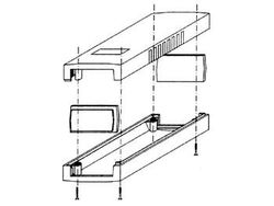 Plastic Mould Box 90 x 50 x 24 mm Dark Grey