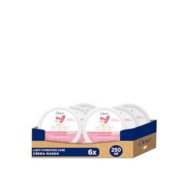 Dove One Cream Lätt fuktgivande kropp, händer och ansikte 250 ml (Rosa), 6-pack