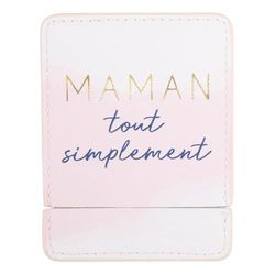Draeger Paris | Zakspiegel Mama eenvoudig met roze etui | vierkante make-upspiegel om mee te nemen | ideaal voor thuis en op reis | 9 x 7 cm | cadeau voor verjaardag, Kerstmis, Moederdag