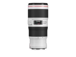 Canon EF 70-200 mm Telezoomlens met F4L IS II USM voor EOS (72 mm filterdraad), cameralens, lichtgrijs/zwart