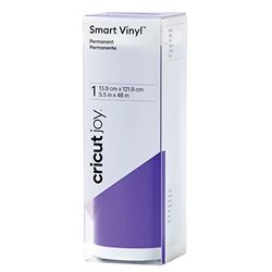 Cricut Smart Vinyl Permanent | Viola (opaco) | 1,2 m (4 piedi) | Rotolo di vinile auto adesivo | Per l'uso Joy, 1.2m (4ft)