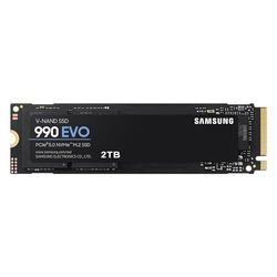 Samsung 990 EVO 2TB PCIe® 4.0 x4 / 5.0 x2, NVMe2.0 (up to 5000MB/s) NVMe M.2 (2280) Internal Solid State Drive (SSD) (MZ-V9E2T0BW)