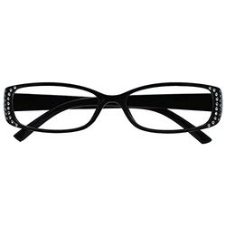 The Reading Glasses Company Black Diamonte Style Readers Designer Style Womens Ladies UVR093BK +1.50
