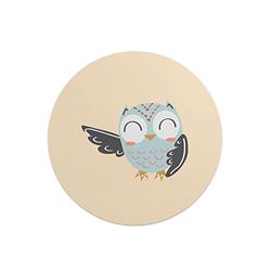 Questo Casa, Round Digital Printed Mouse Pad, Non-Slip Base, for Office and Home, Diameter:22cm