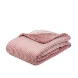 Gözze - Manta macia com aspeto de veludo, 1620 g/Stück, 150 x 200 cm - rosa malva